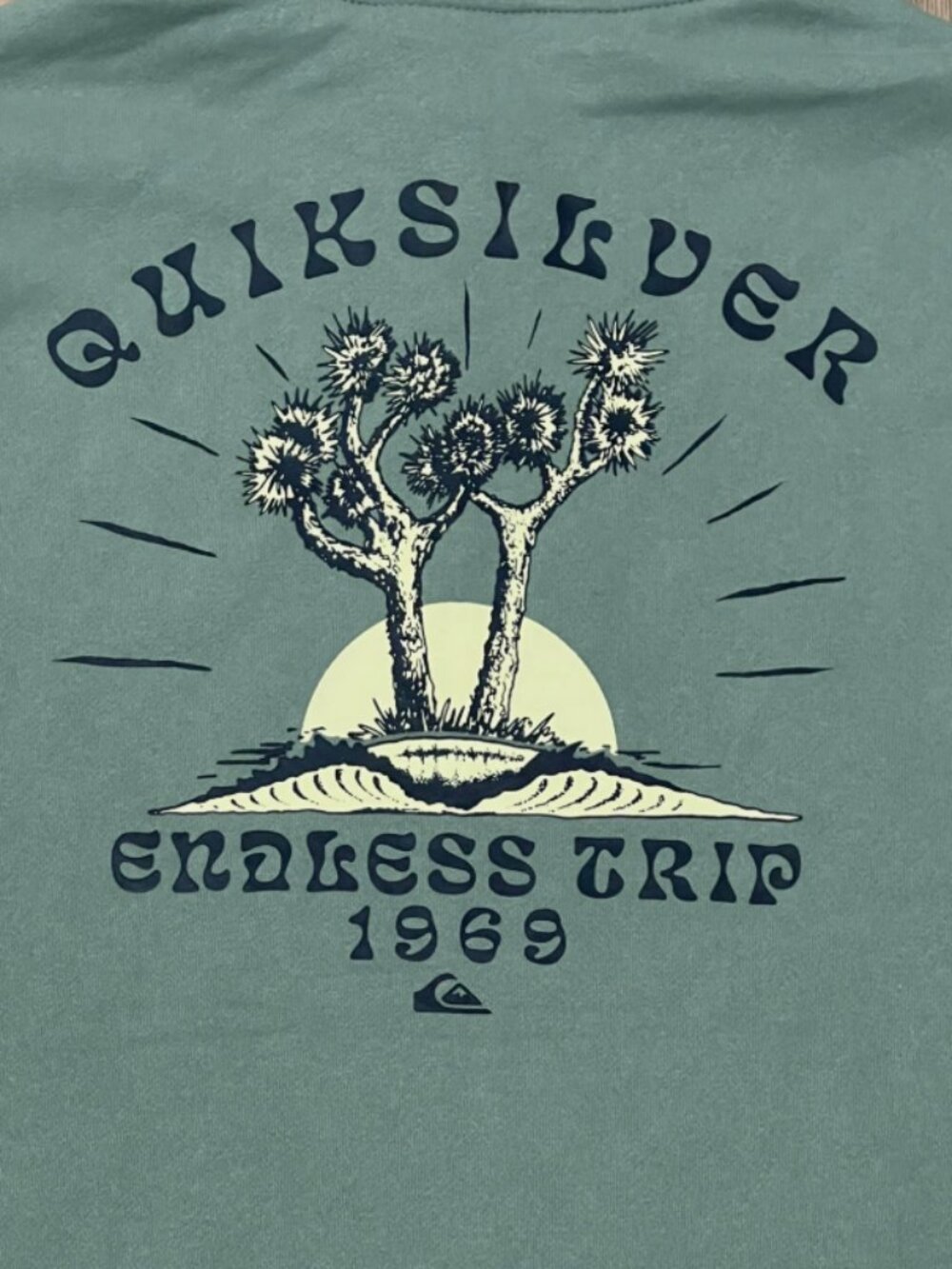 S Mens QUIKSILVER Surf Pullover Hoodie Sweatshirt Sweater Top Shirt 2-Sided NWT